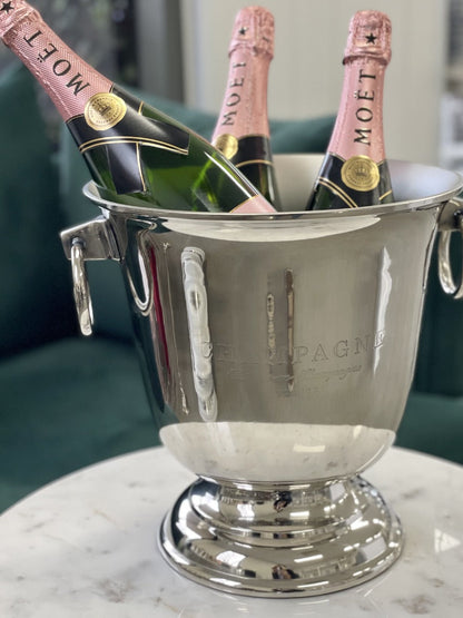 279F - Champagne Bucket Footed Nickle Plt 25X27