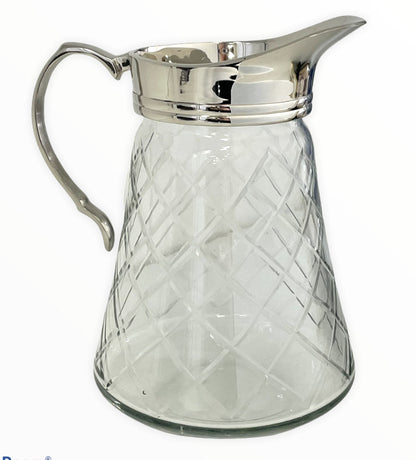 63A - Diamond Cut Gls Water Jug 19Cm 925Ml