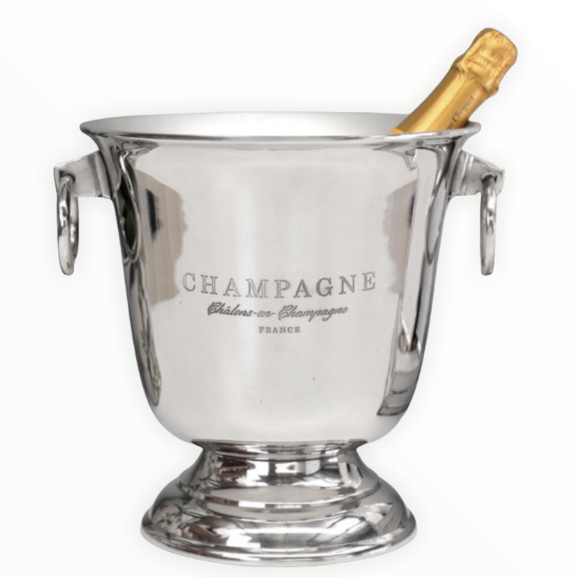 279F - Champagne Bucket Footed Nickle Plt 25X27