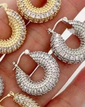 Jcsc Round Silver Crystal Earings
