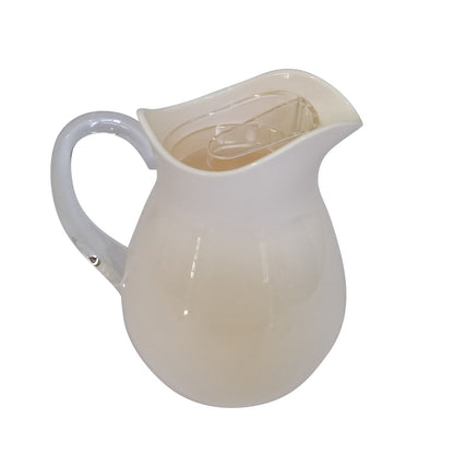 25White - White & Transparent Large Jug W.Stopper