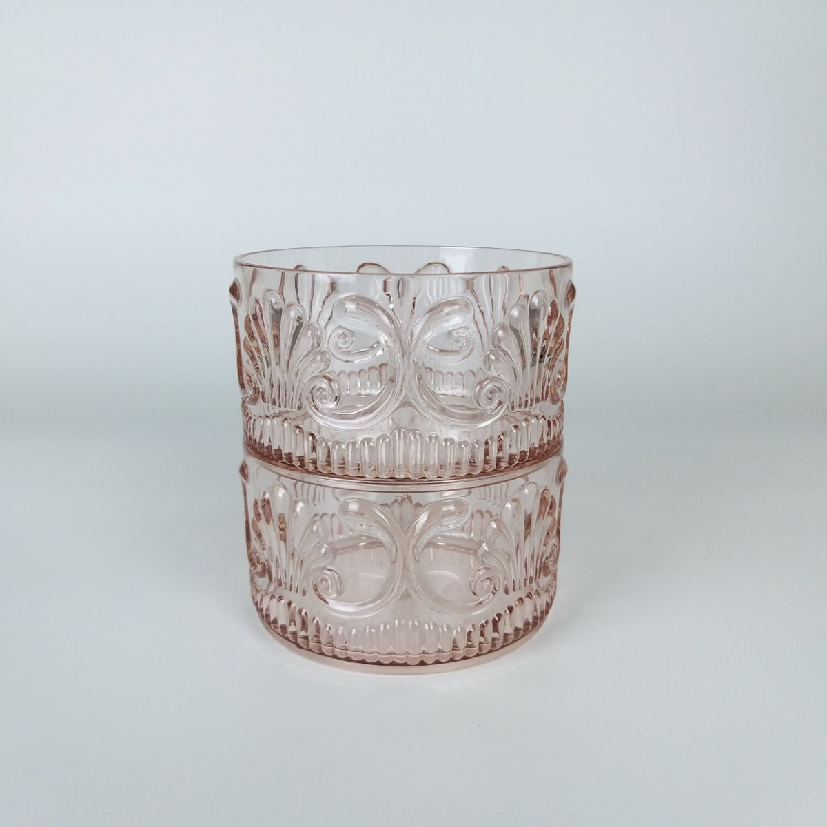 17Pink - Acrylic Snck Bowl Scollop Des Pink 13X7