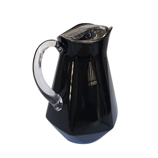 26Black - Black & Transparent Large Jug W.Stopper