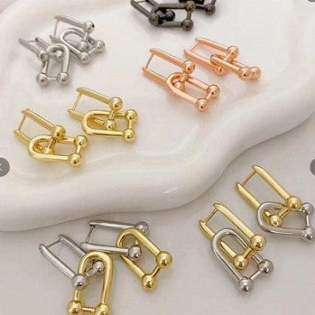 Jgsdi Silver/Gold Double Ball Interchange Earrings