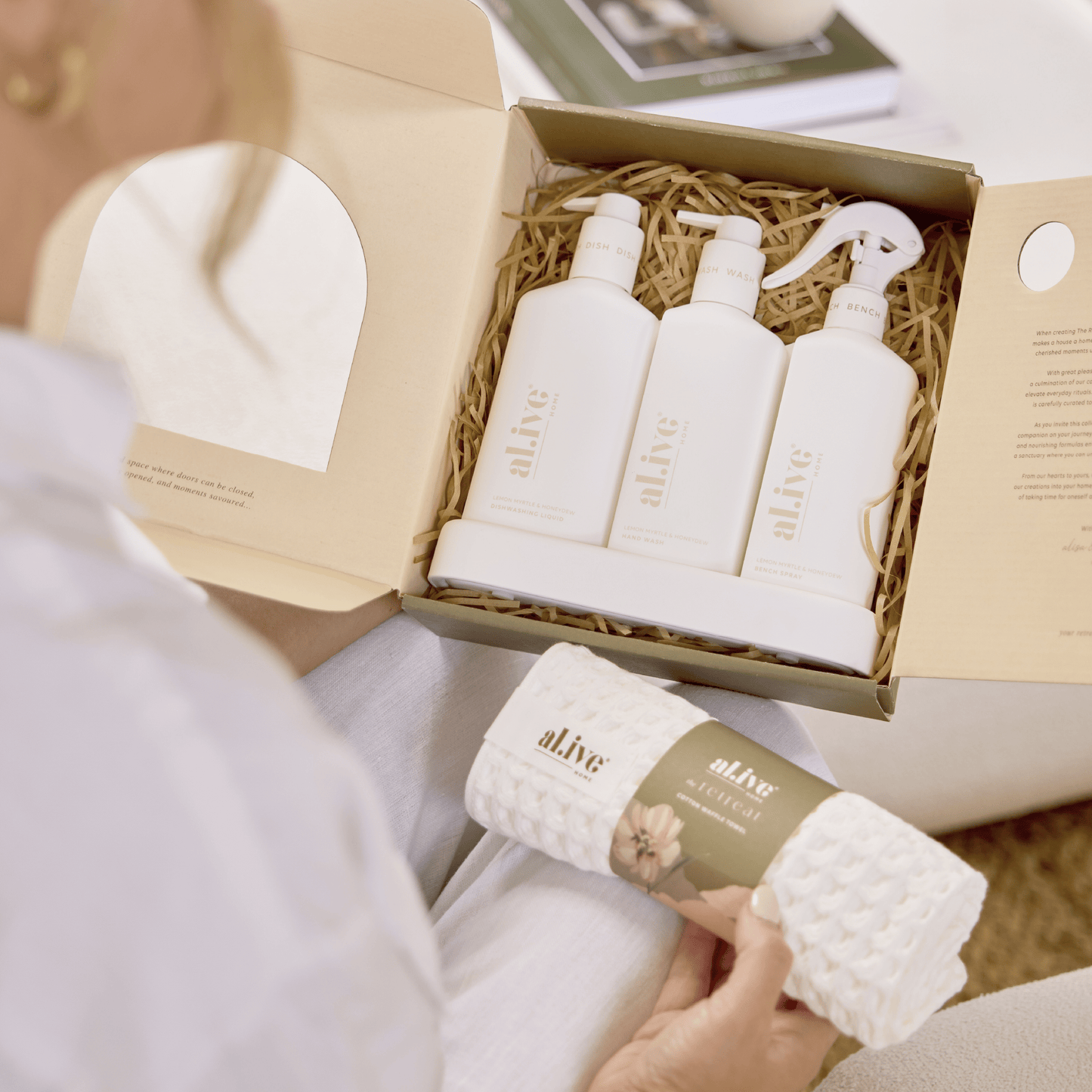 Kitchen Trio & Towel Gift Set - Lemon Myrtle & Honeydew