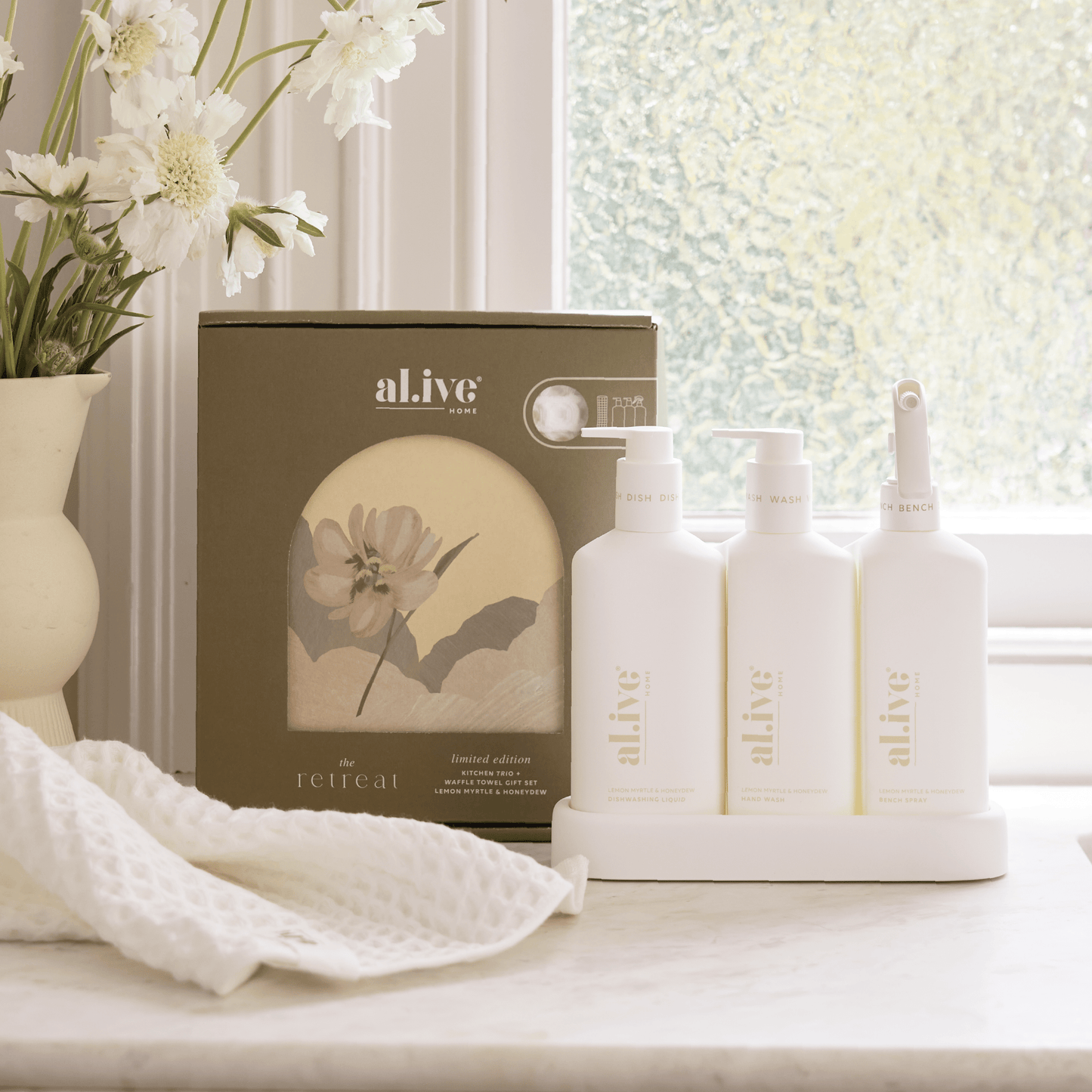 Kitchen Trio & Towel Gift Set - Lemon Myrtle & Honeydew