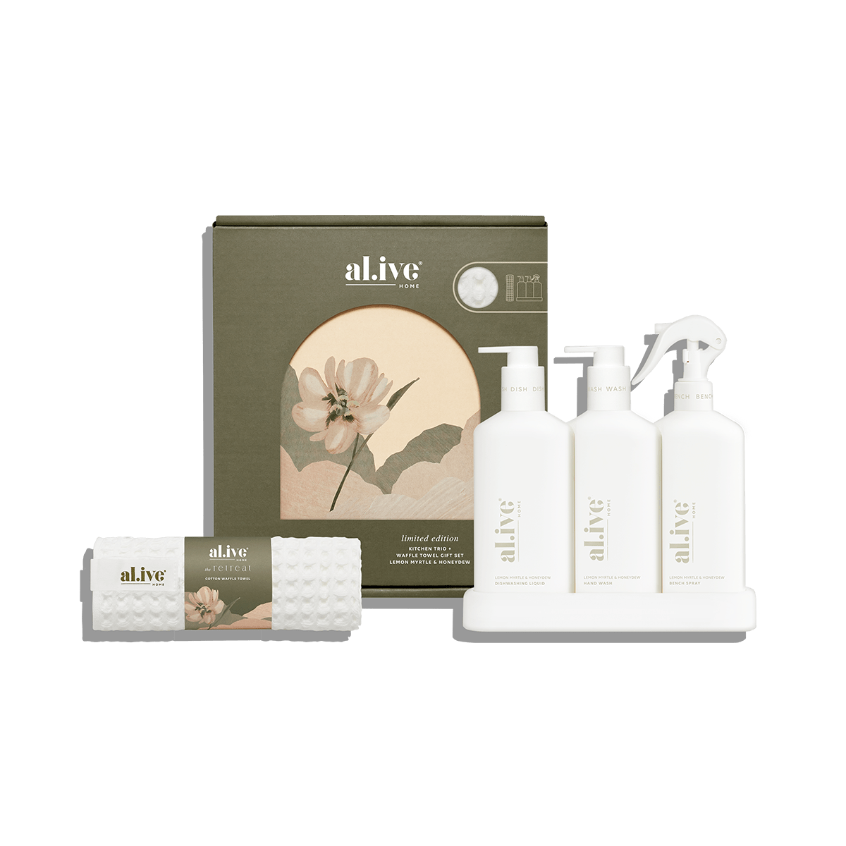 Kitchen Trio & Towel Gift Set - Lemon Myrtle & Honeydew