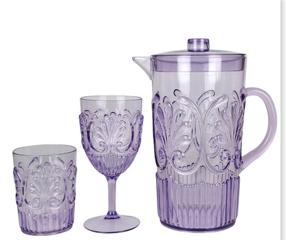 12Lav - Acrylic Scollop Des Pitcher: Lavender