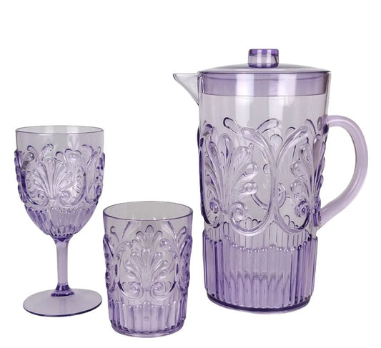 12Lav - Acrylic Scollop Des Pitcher: Lavender