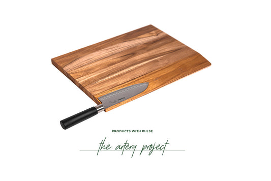 Knife Holder Teak Cutting & Serving Board