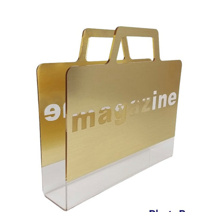 14C - Magazine Holder Acrylic Gold