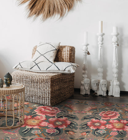 Mary Natural Vinyl Rug Second Lifestyle