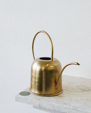 Daisy Watering Can, Gold, Metal