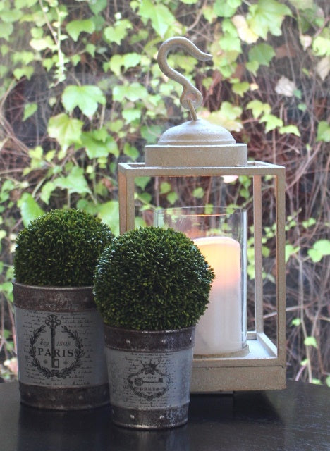 143F - Ceramic Pots Set 2 French Key Rustic