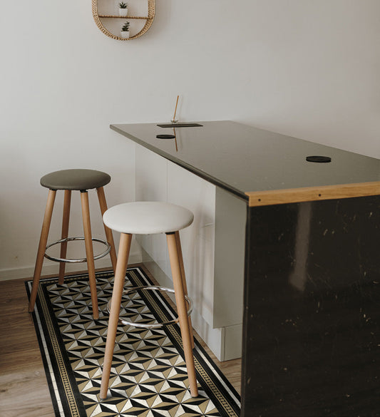 Rock Star Gold Antique Vinyl Rug
