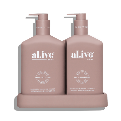 Alive Body Wash & Lotion Duo + Tray Raspberry Blossom & Juniper main product image