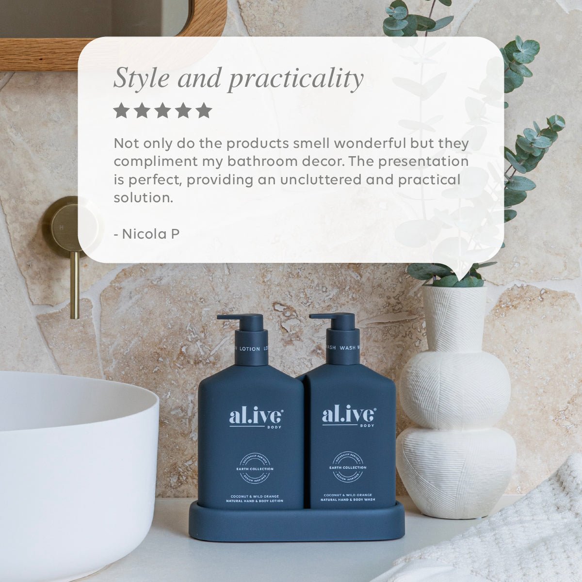 Wash & Lotion Duo + Tray – Coconut & Wild Orange main image