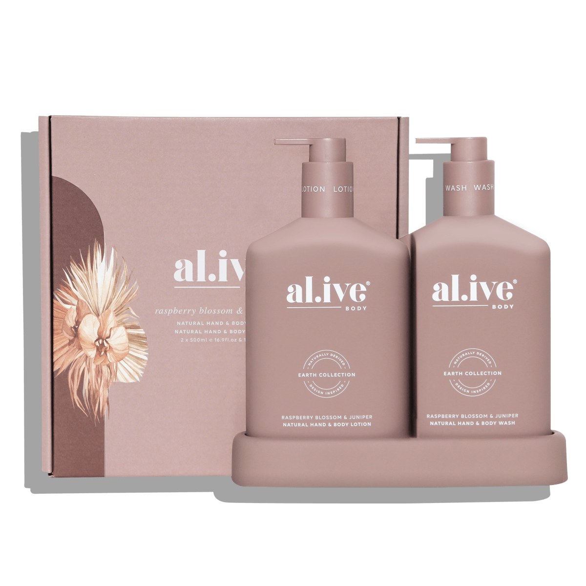 Alive Body Wash & Lotion Duo + Tray Raspberry Blossom & Juniper main product image