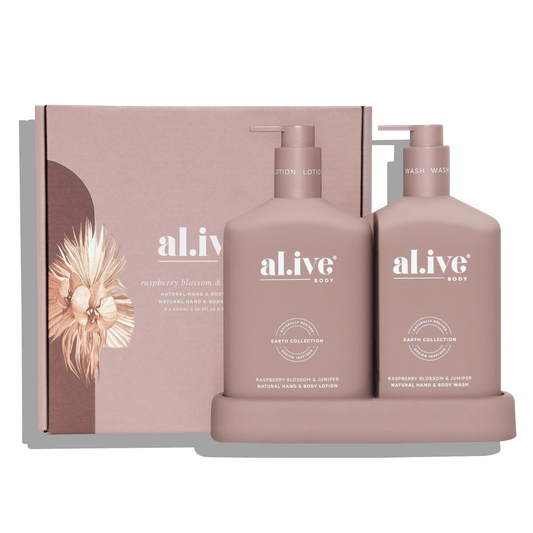Alive Body Wash & Lotion Duo + Tray Raspberry Blossom & Juniper main product image