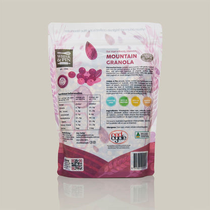 Whisk & Pin Mountain Granola 525g Back