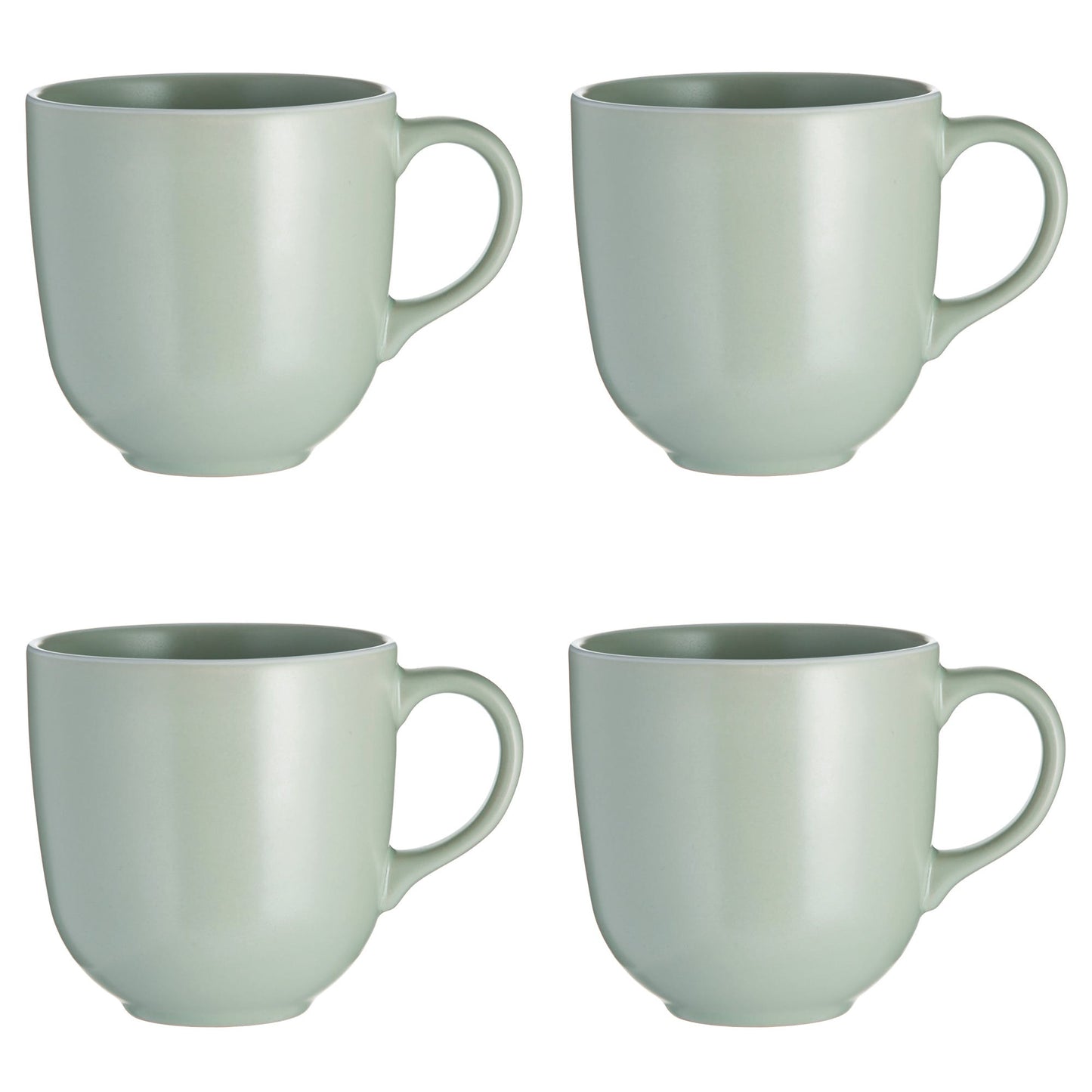 Classic Collection Set Of 4 Green Mugs 400ml