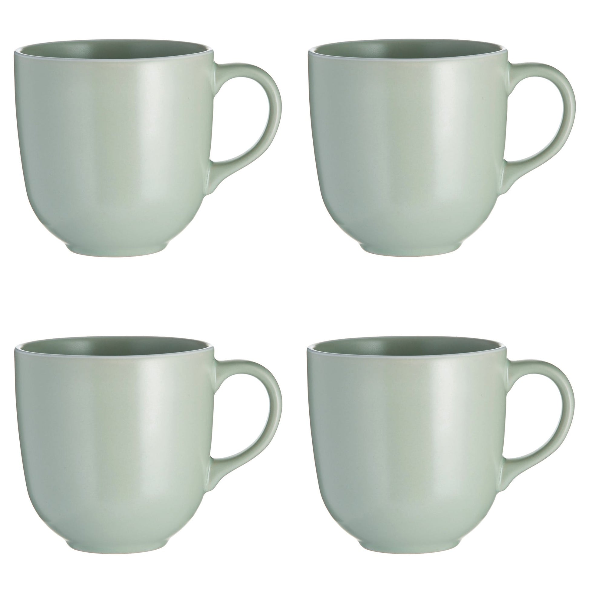 Classic Collection Set Of 4 Green Mugs 400ml