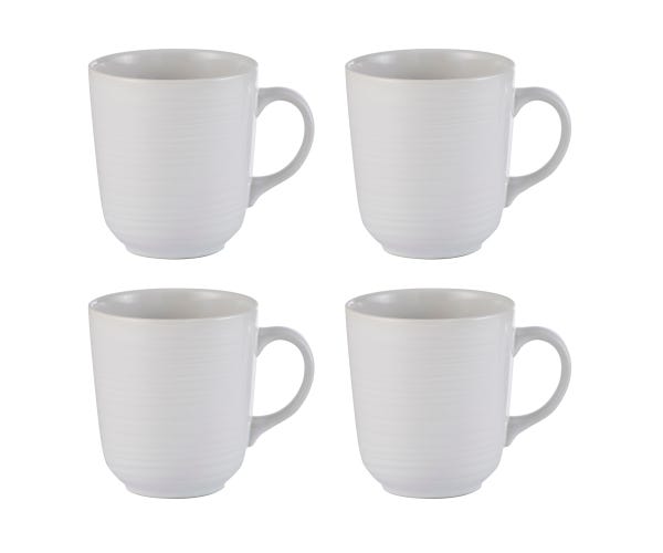 William Mason Set Of 4 White Mugs 400ml
