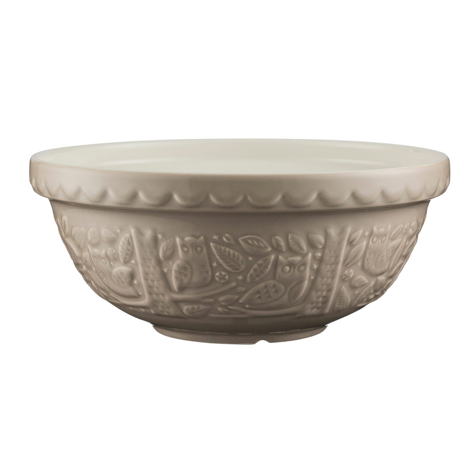 In the Forest Owl Stone Mixing Bowl