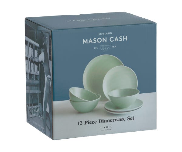 Classic Collection Green 12 Piece Dinner Set