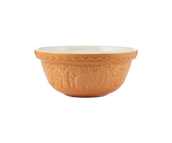In The Forest S24 Bear Ochre Mixing Bowl 24cm