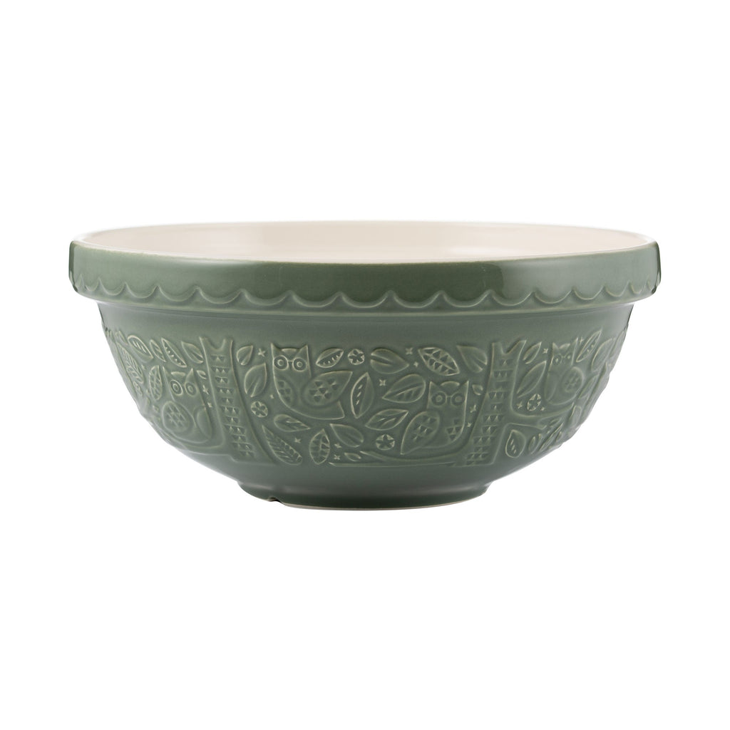 In The Forest S18 Owl Green Mixing Bowl 26cm