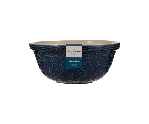 Nautical S12 Boat Navy Mixing Bowl 29cm