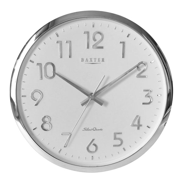 Baxter Darcy Wall Clock Arabic 32cm Silver