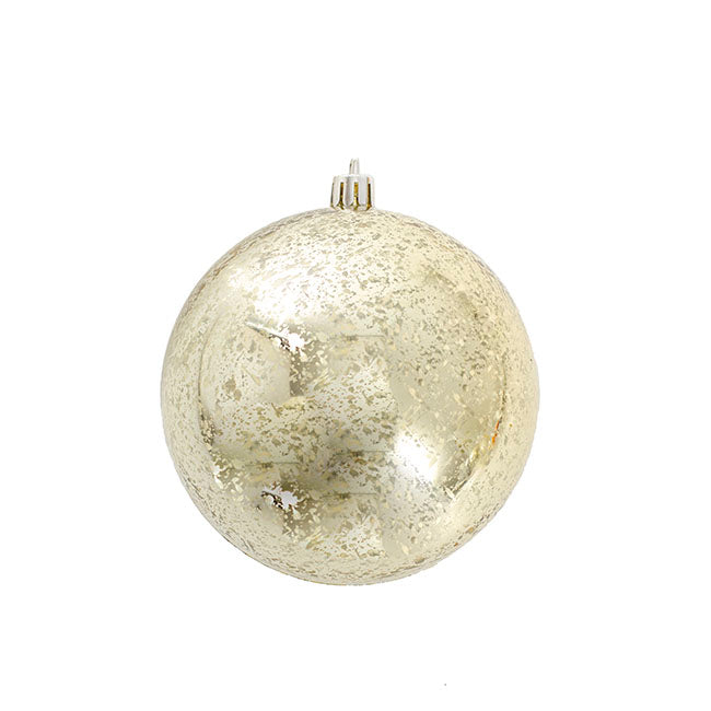 Mercury Finish Christmas Baubles Champagne (10cmD)