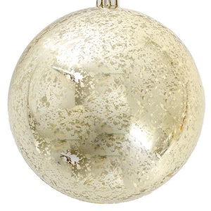 Mercury Finish Christmas Baubles Champagne (10cmD)