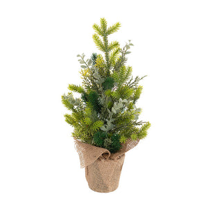 Mixed Pine Table Top Tree w Jute Green (45cmH)