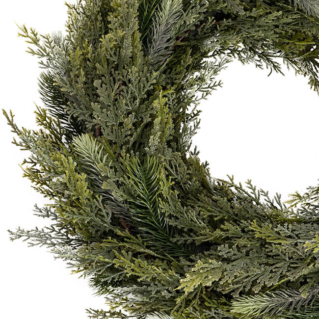 Cypress Pine Mix Wreath Dusty Green (42cmD)