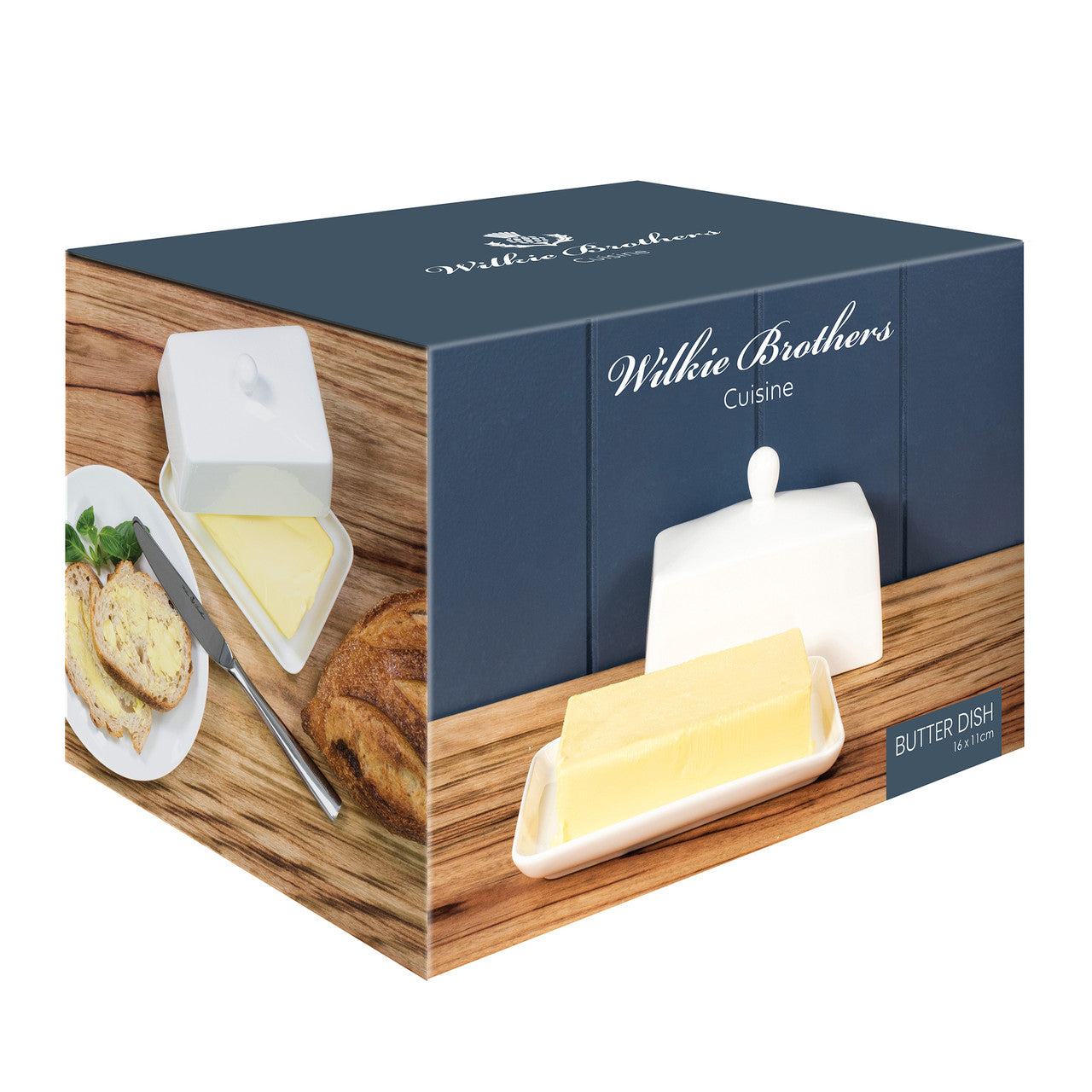 Butter Dish, New Bone 16cm
