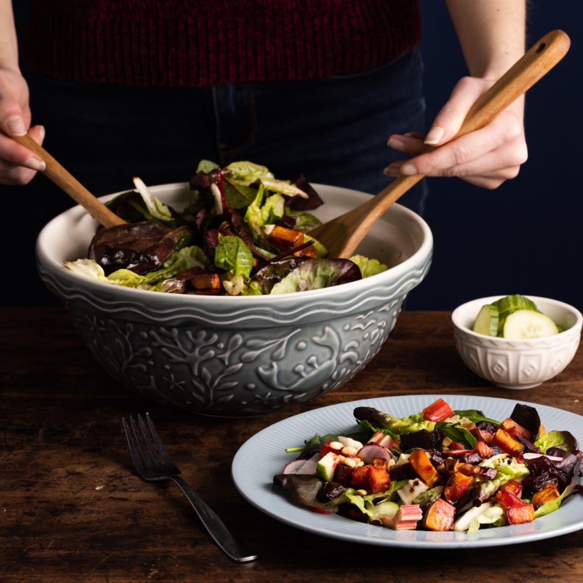 Nautical Grey Mixing Bowl 26cm