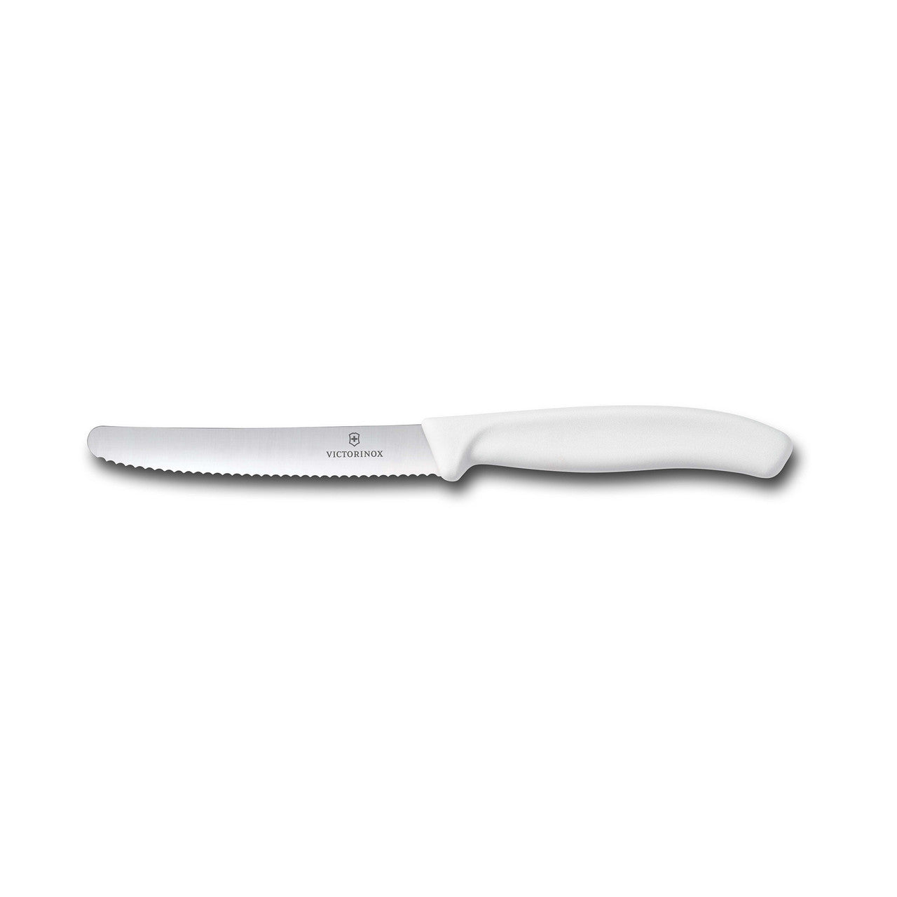 Steak & Tomato Knife, 11cm Round Tip, Wavy Edge, Classic, White