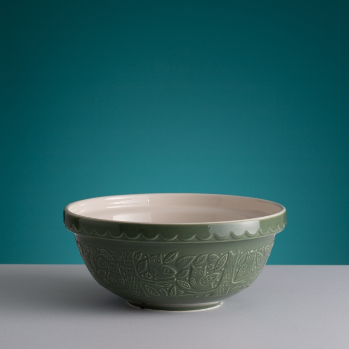 In The Forest S18 Owl Green Mixing Bowl 26cm