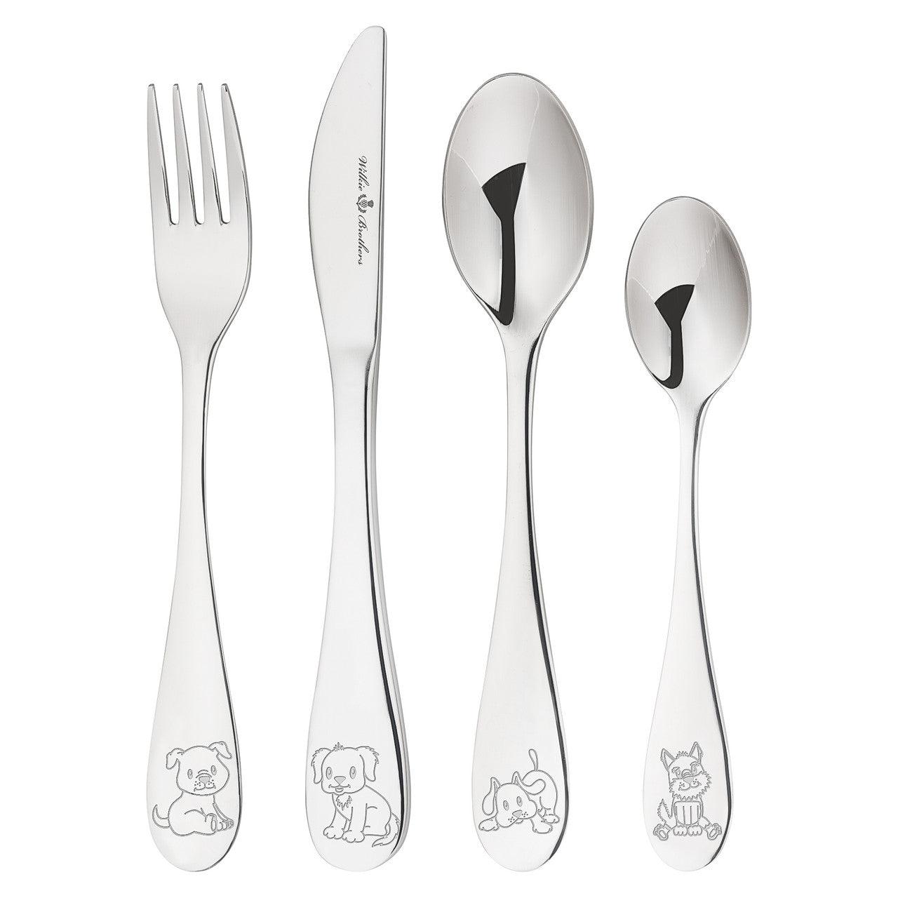 4 Piece Children's Cutlery - Puppy Collection