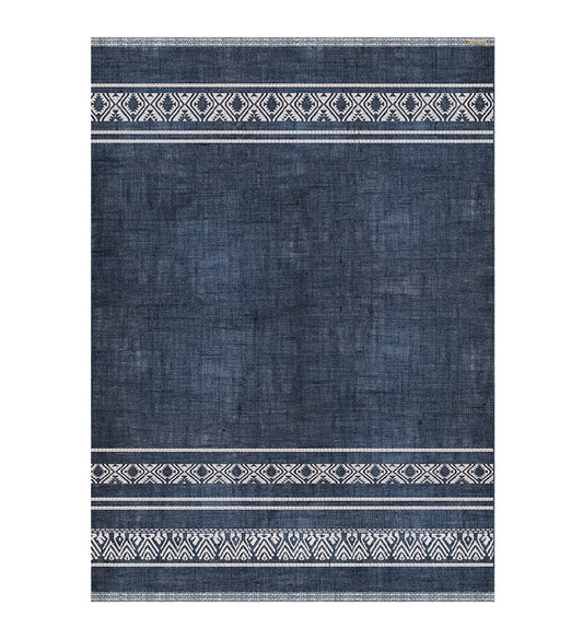 Africa Indigo - Designer Vinyl Flatwoven Rug