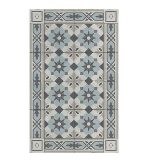 Amsterdam Light Blue Concrete - Designer Vinyl Floor Rug