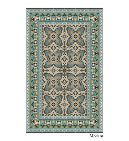  Bella Classic Modern Designer Vinyl Rug