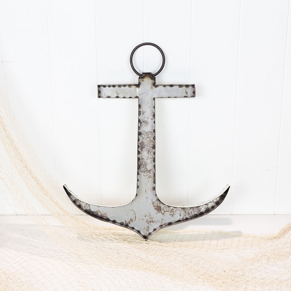 42cm Metal Anchor - Admiral WHITE & RED