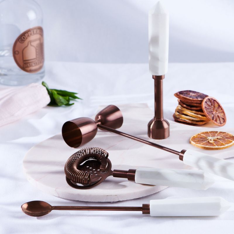 Marble and Copper Cocktail Set