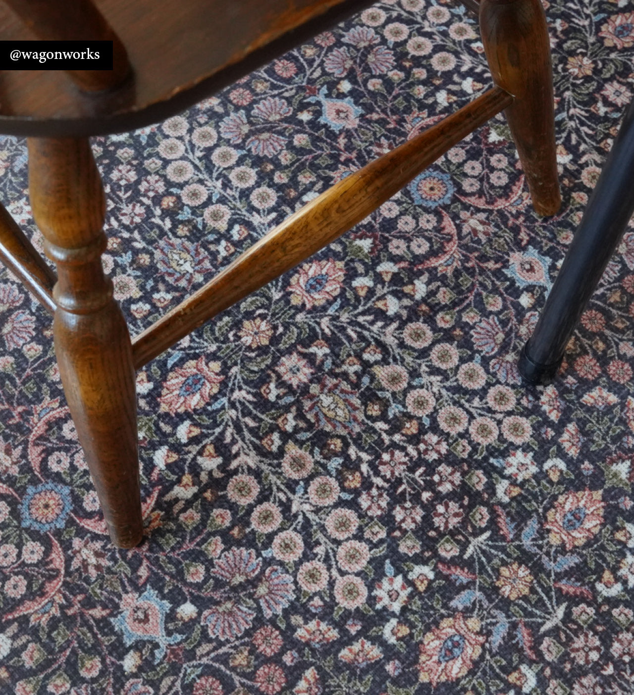Bohemian Garden Spring, Designer Flatwoven Vinyl Floor Rug