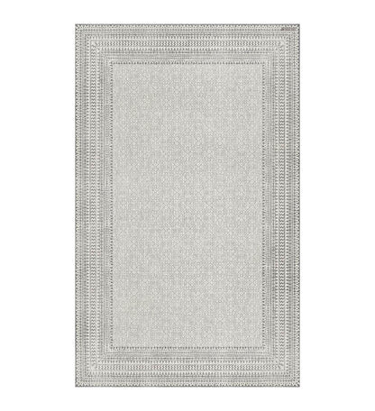 Emilia White Soft Flooring - Designer Flatwoven Vinyl Rug