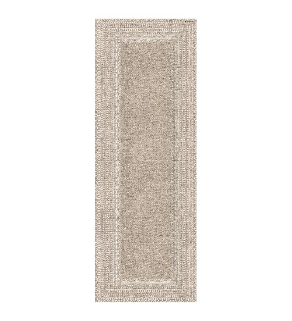 Emilia White Soft Flooring - Designer Flatwoven Vinyl Rug